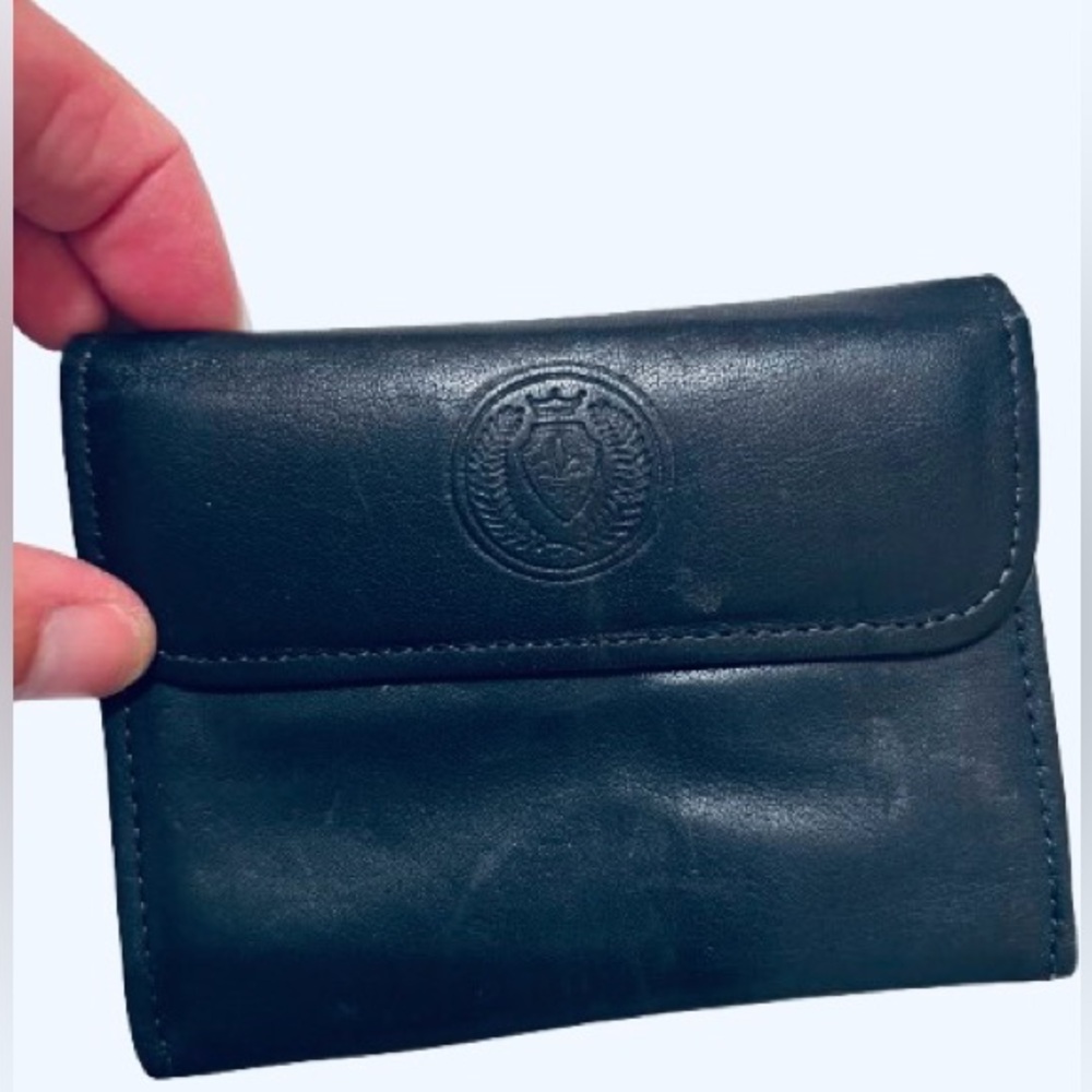 Vintage Navy  Leather Amity Wallet